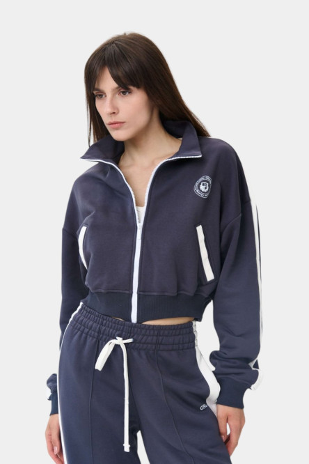 Графитовый свитшот Gala с лампасами