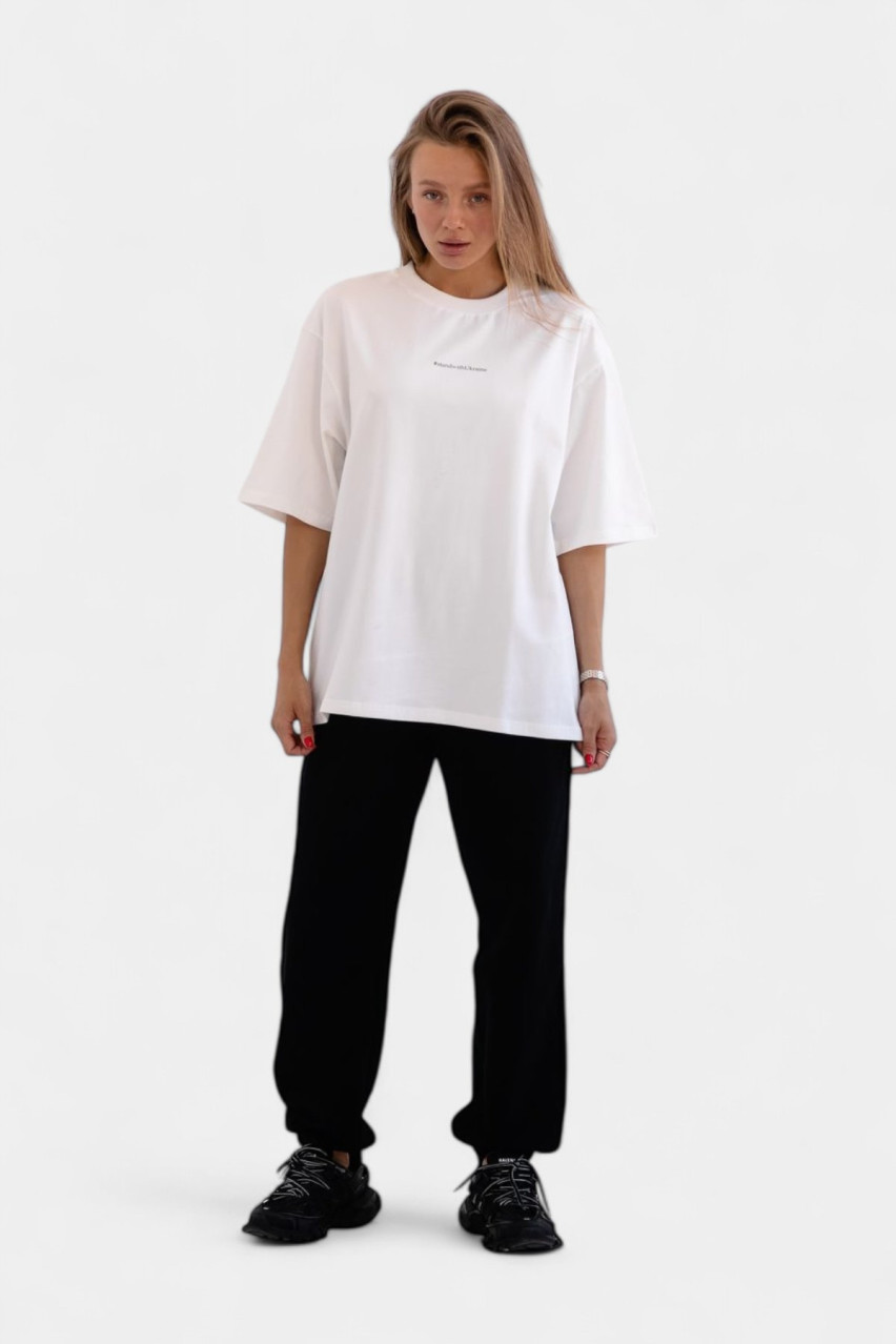 Молочная футболка #standwithUkraine SS22ST_F_Milk white GNZ