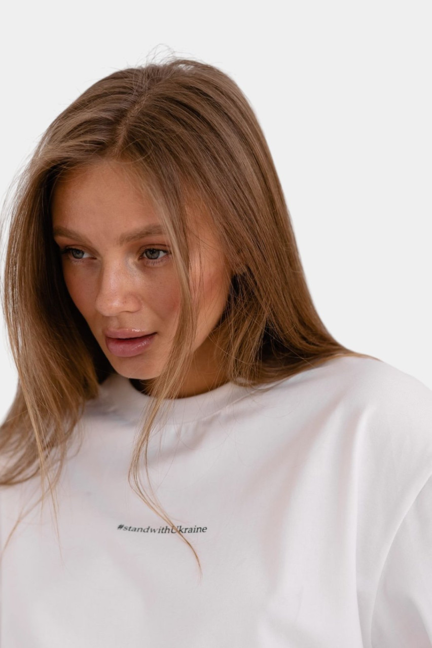 Молочная футболка #standwithUkraine SS22ST_F_Milk white GNZ