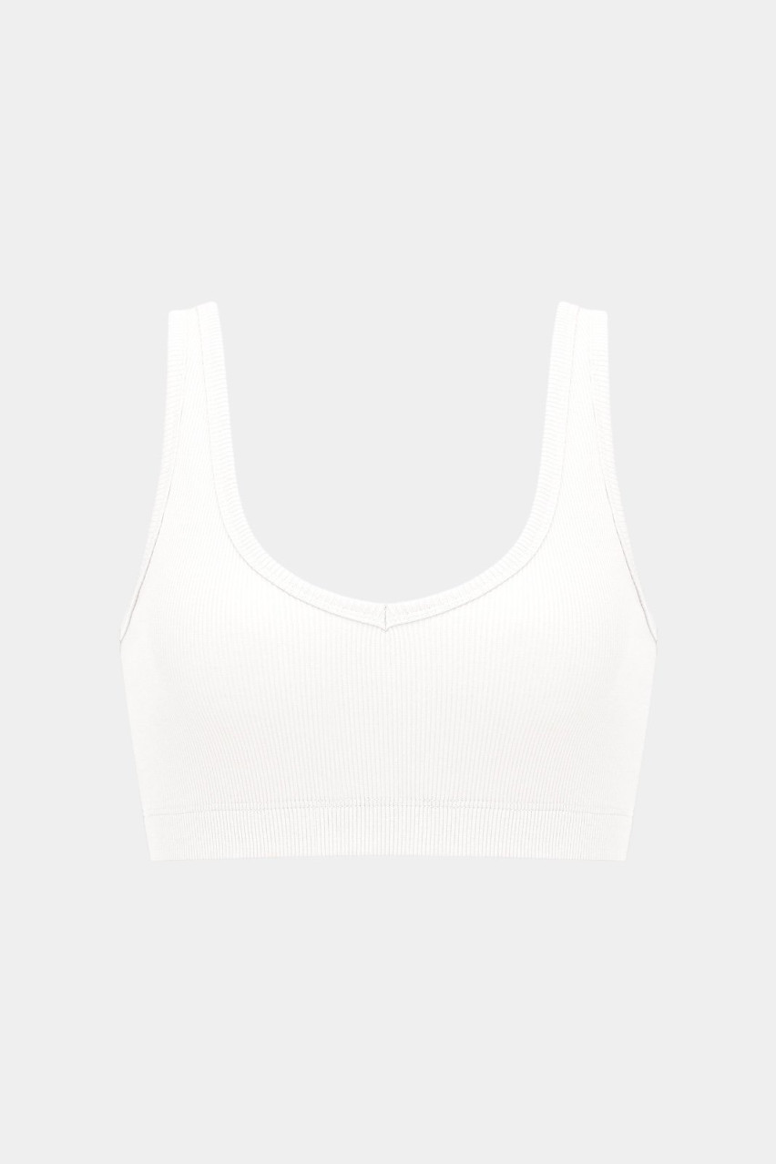 Молочний топ Olivia з V-подібним вирізом SS23_TOPOlv_Milk GNZ