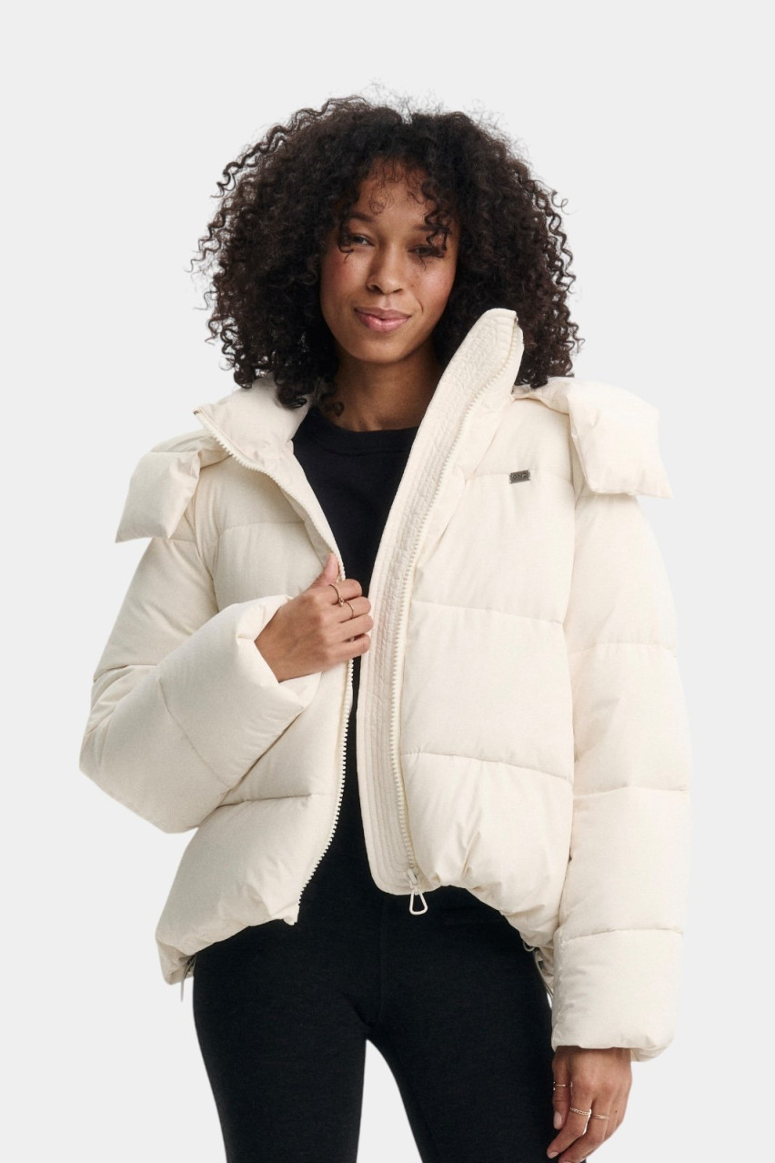 Молочний вкорочений пуховик Milk White FW24-25_Short_Snow_Milk GNZ