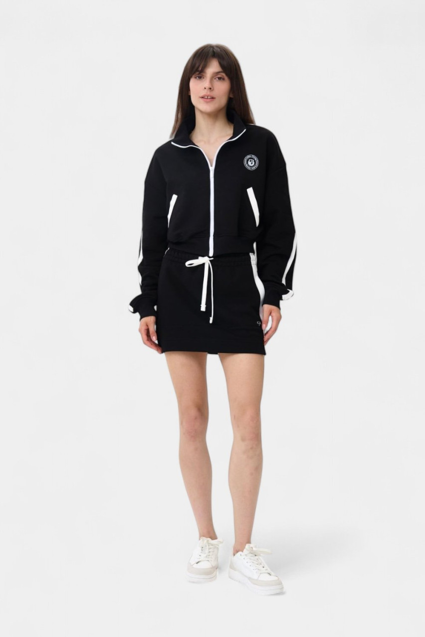 Чорний світшот Gala з лампасами, SS24_SWstrG_Black GNZ