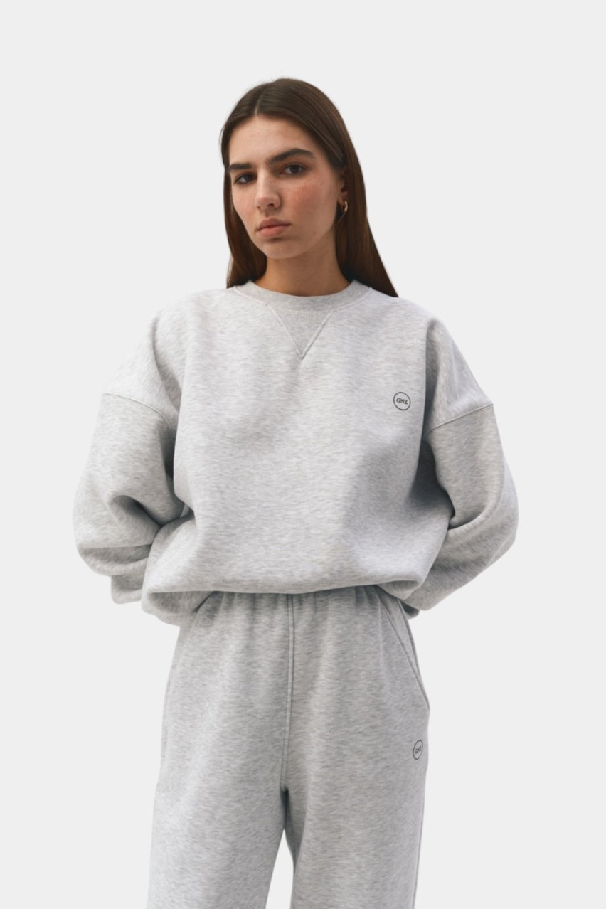 Серый свитшот Permanent collection SS22-23РС_SW_Melanje GNZ