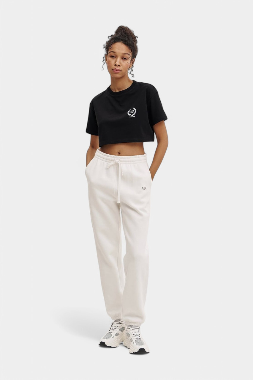 Черная укороченная футболка Vintage GNZ