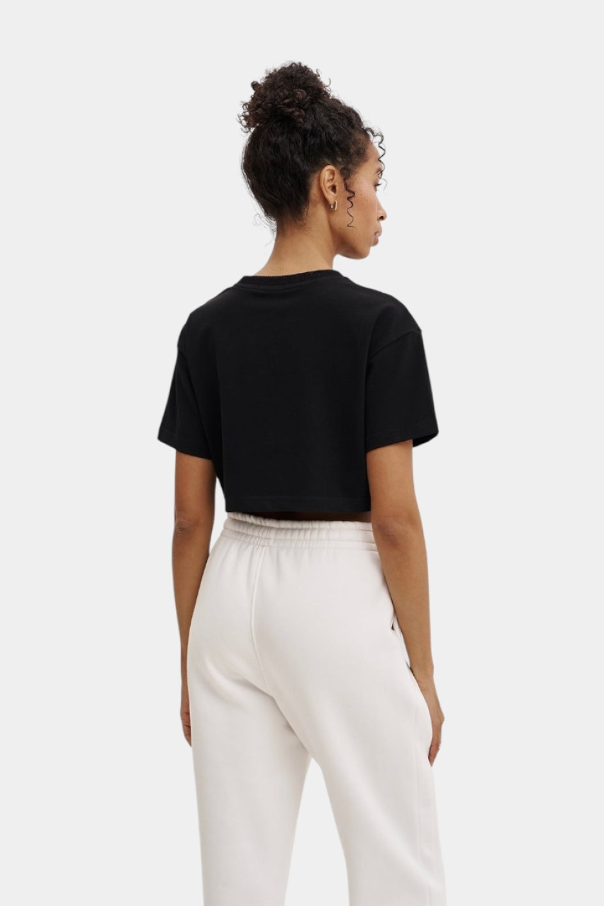 Черная укороченная футболка Vintage GNZ