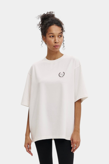 Молочна оверсайз футболка Vintage