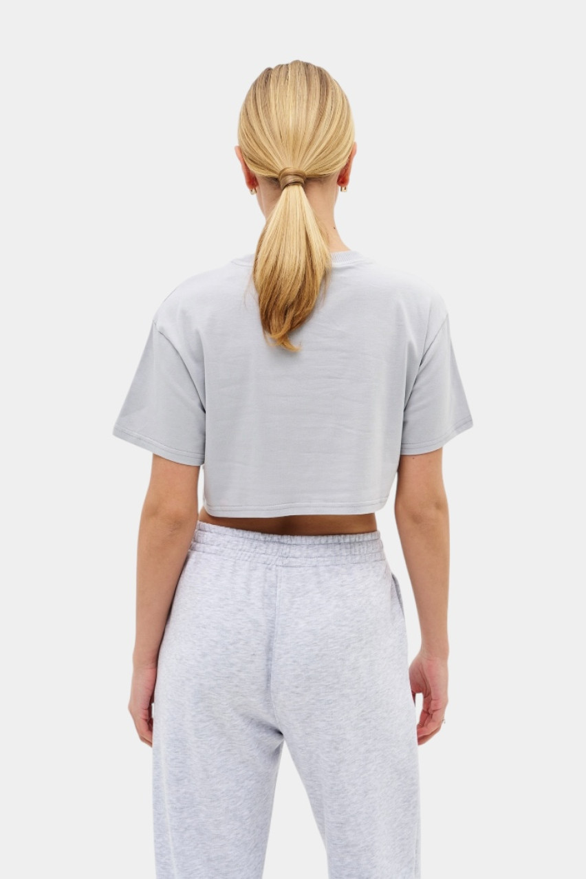 Серая укороченная футболка Permanent Collection GNZ
