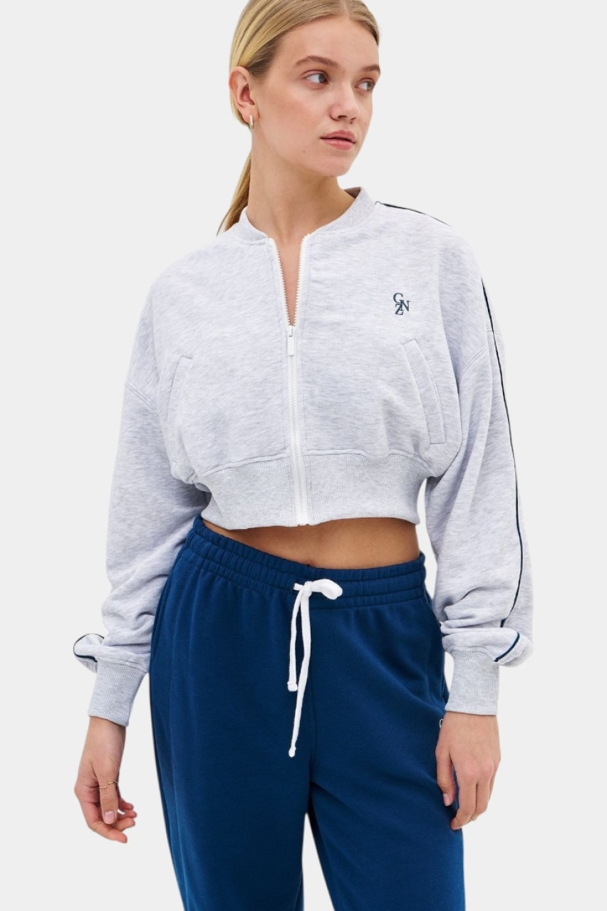 Сірий світшот Helen Elegance на блискавці GNZ