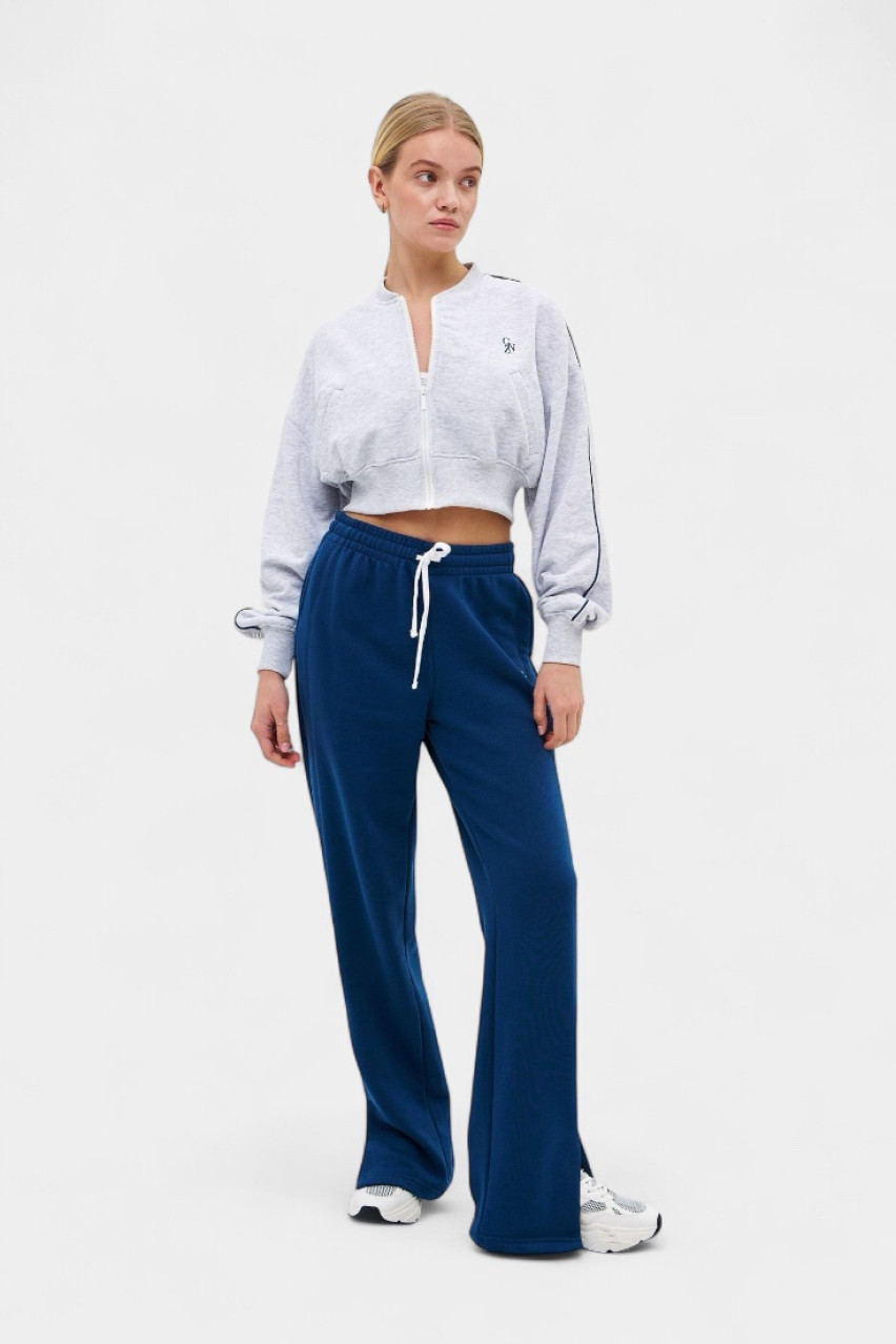 Сірий світшот Helen Elegance на блискавці GNZ