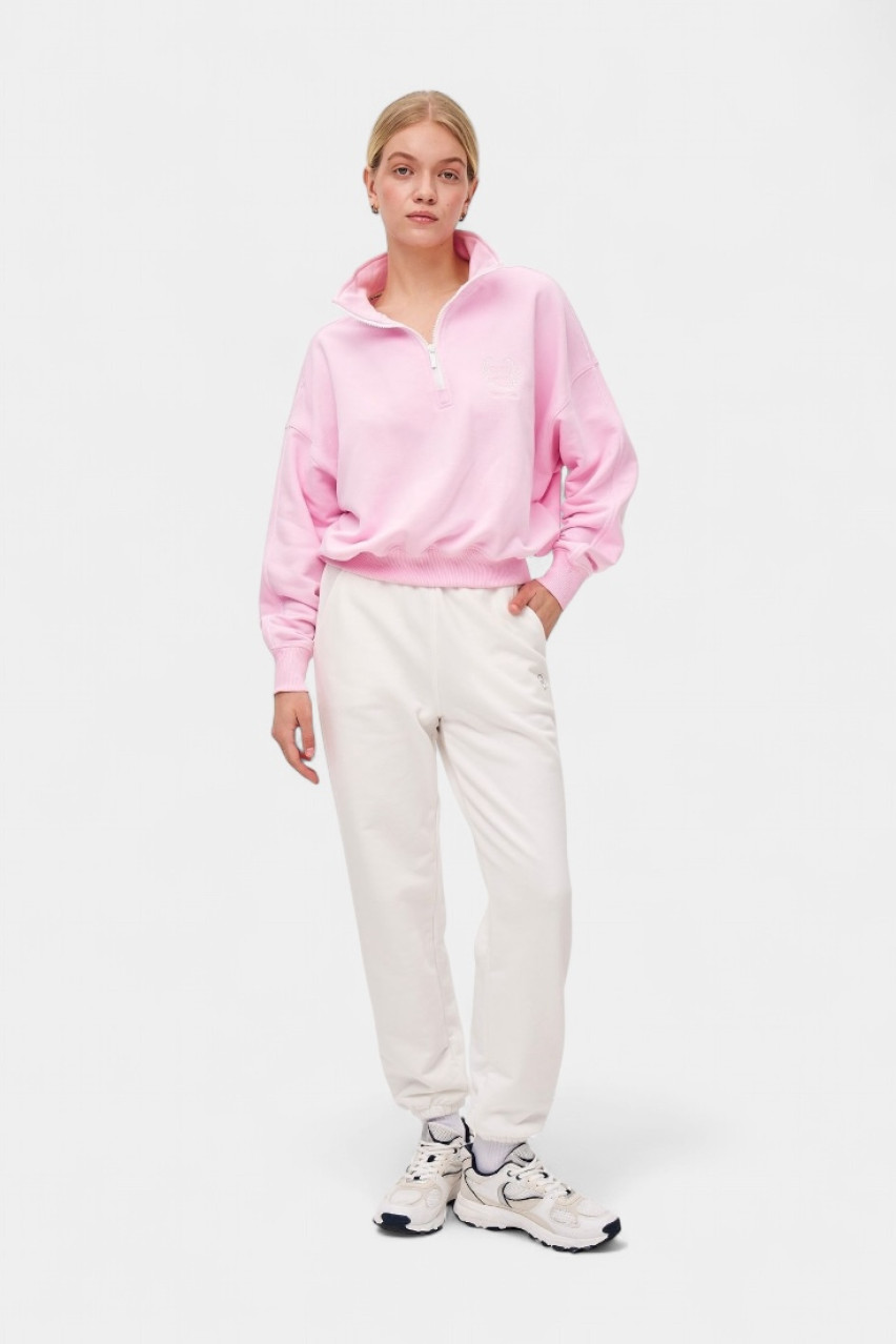 Розовый свитшот Elegance на молнии GNZ