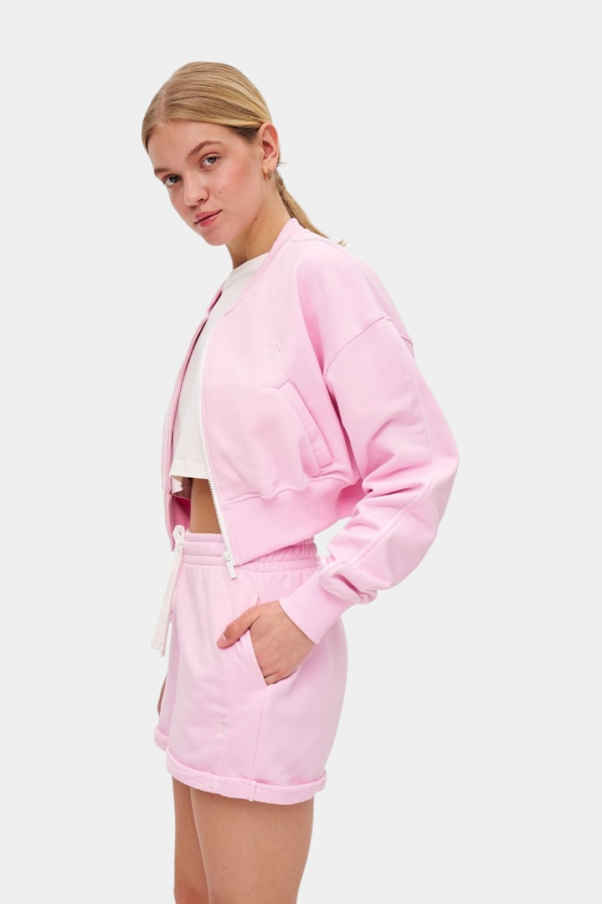 Розовый свитшот Helen Elegance на молнии GNZ