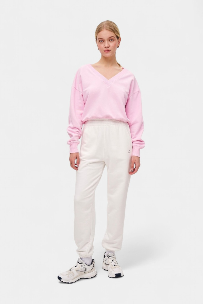 Розовый свитшот Vera Elegance с V-образным вырезом GNZ