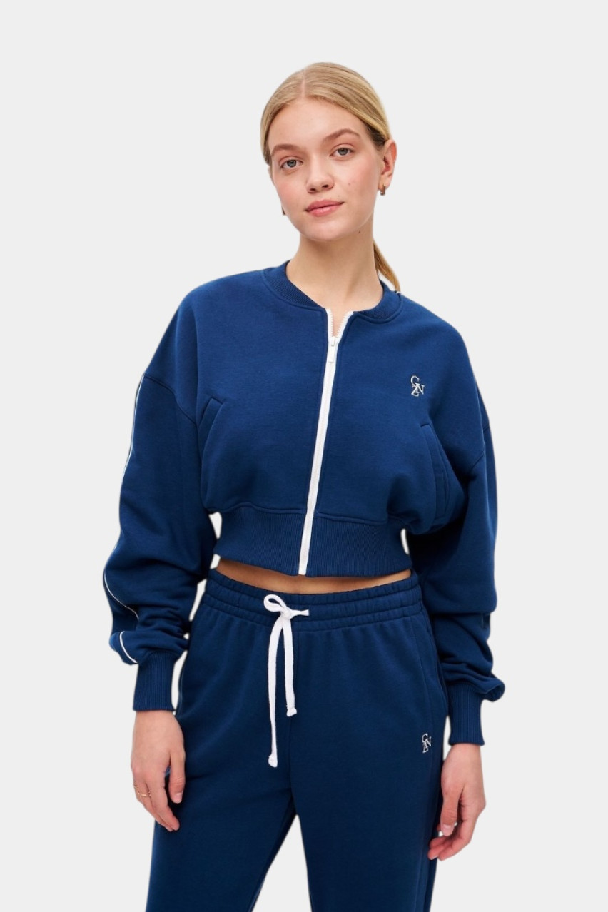 Синий свитшот Helen Elegance на молнии GNZ