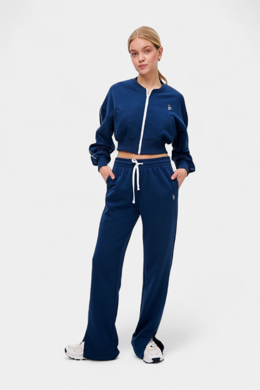 Синий свитшот Helen Elegance на молнии GNZ