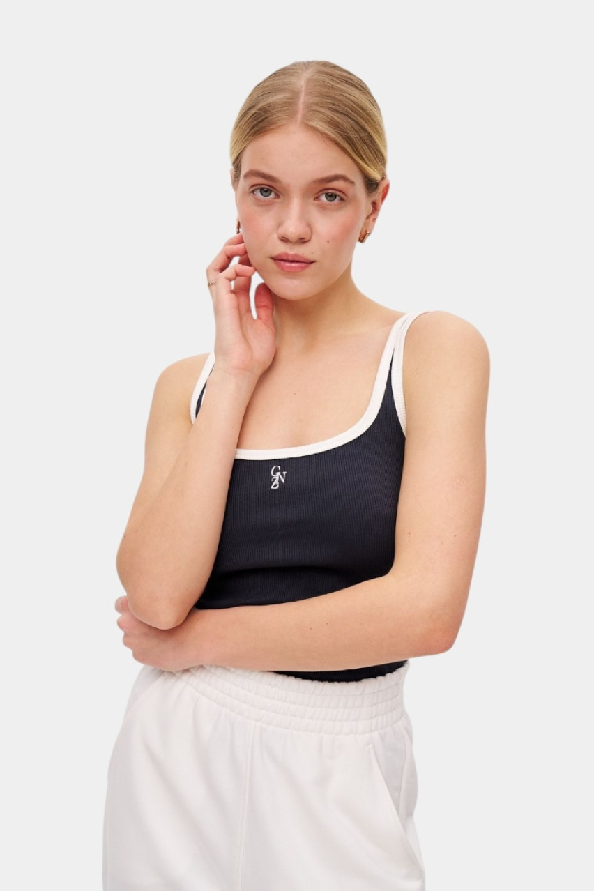 Графітова майка Coco з контрастним кантом GNZ