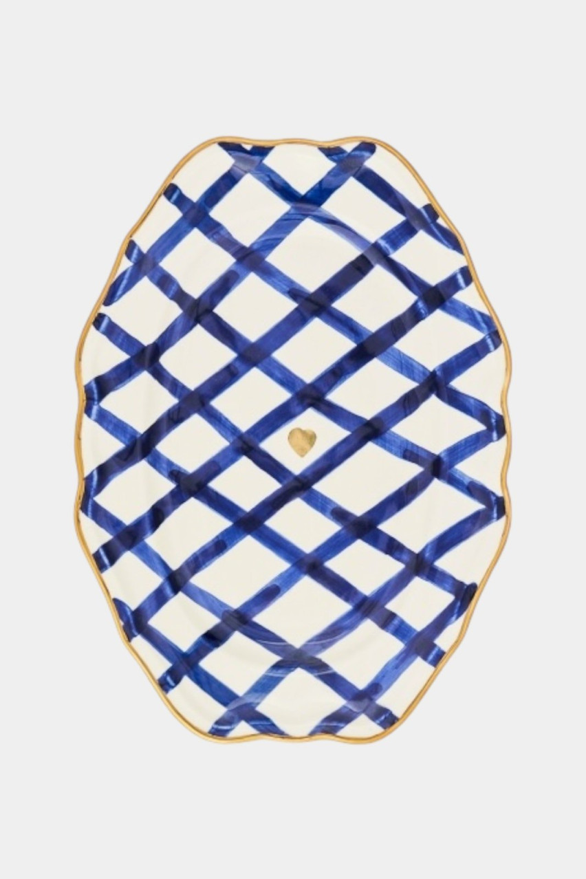 Керамическая овальная тарелка PL-009-RB GUNIA Project