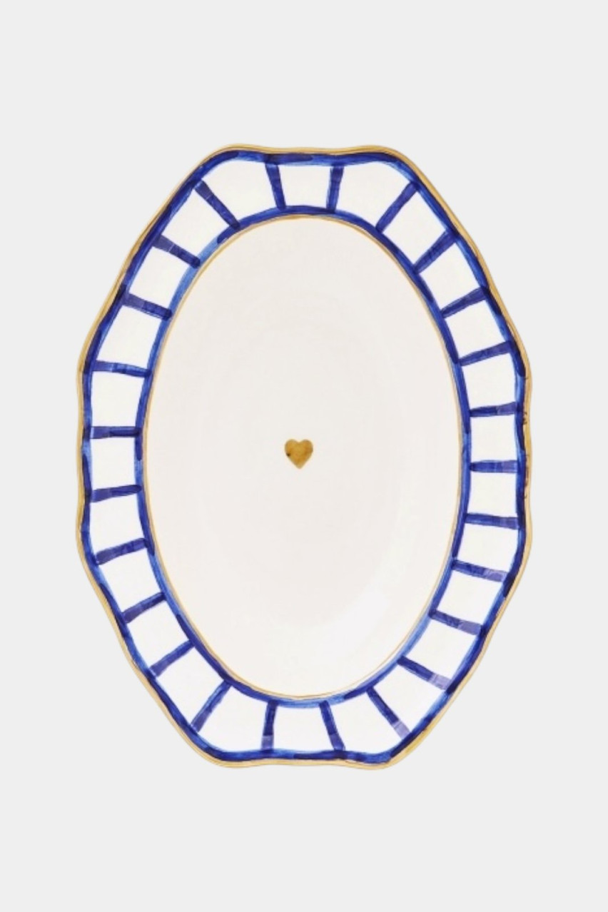 Керамическая овальная тарелка PL-010-RB GUNIA Project