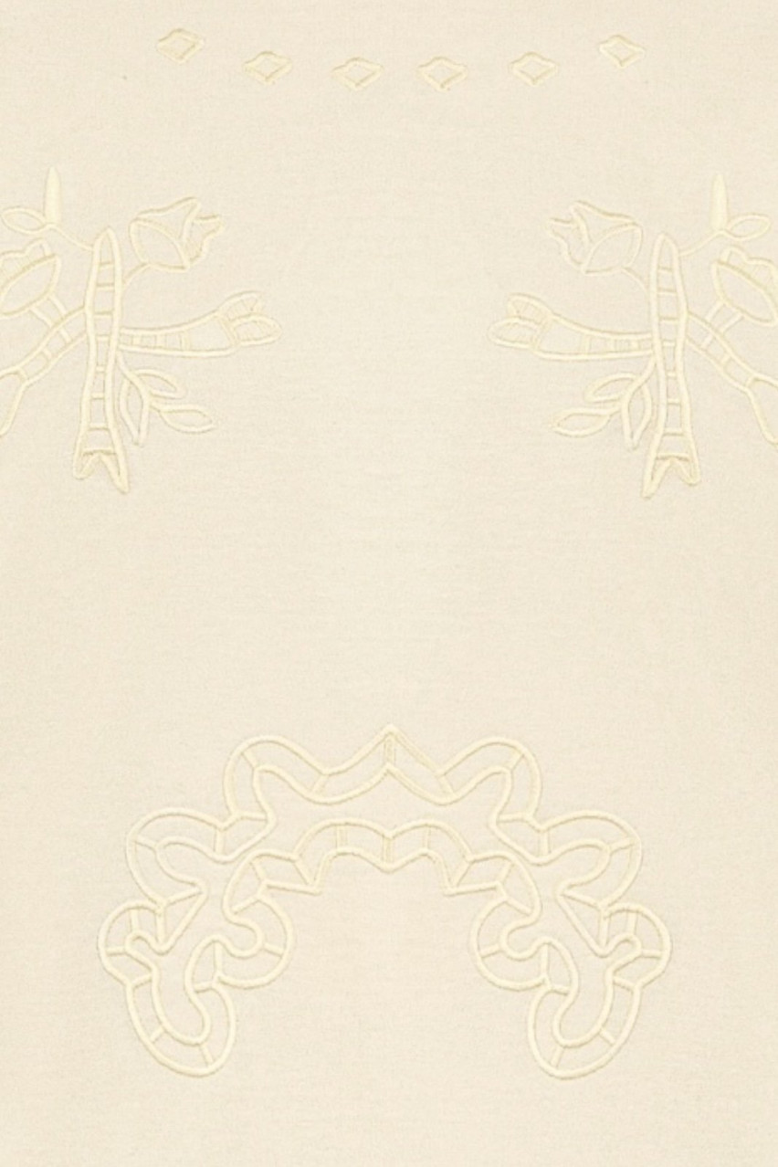 Молочная вышитая футболка «Мальва» TS-001-VS GUNIA Project