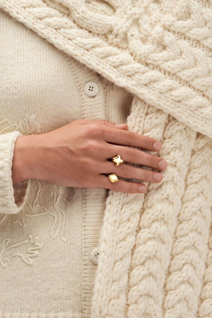 Позолочена каблучка «Придане» RR-001-KA-G GUNIA Project