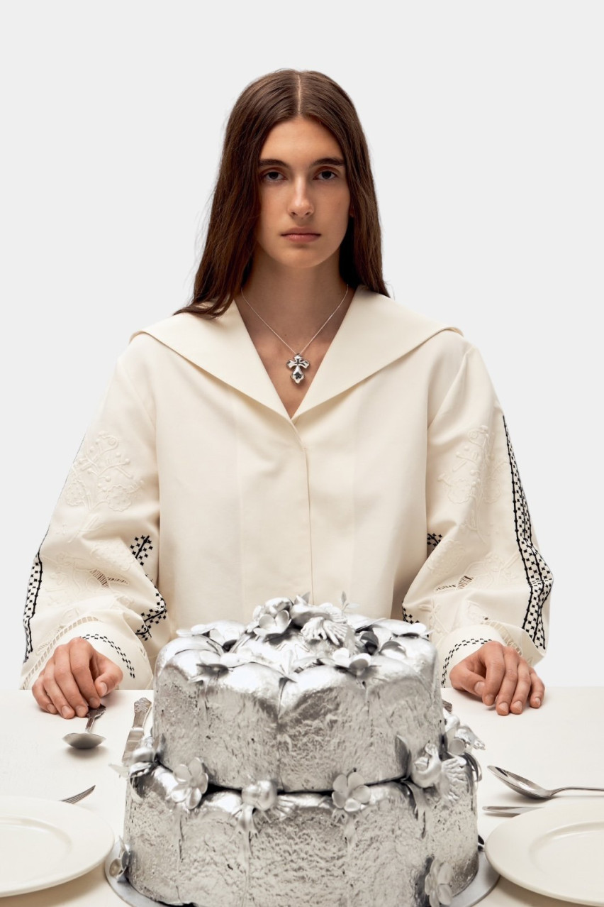 Молочна вишита сорочка «Юла» ES-003-KA GUNIA Project