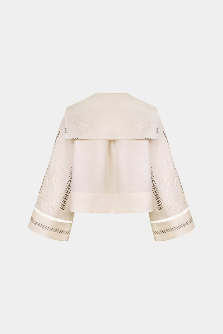 Молочна вишита сорочка «Юла» ES-003-KA GUNIA Project