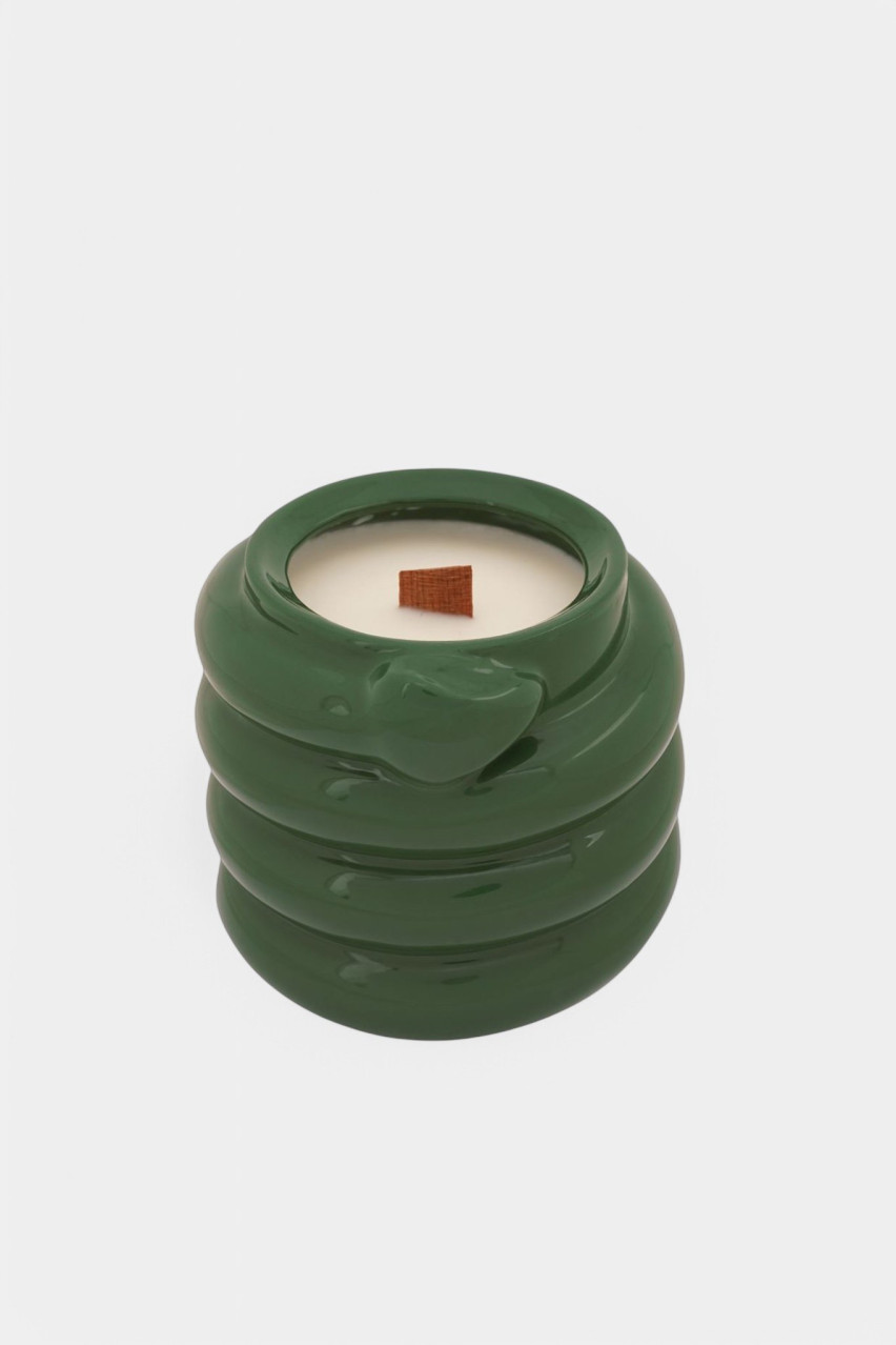 Зеленая свеча со змеей SC-004-SN GUNIA Project