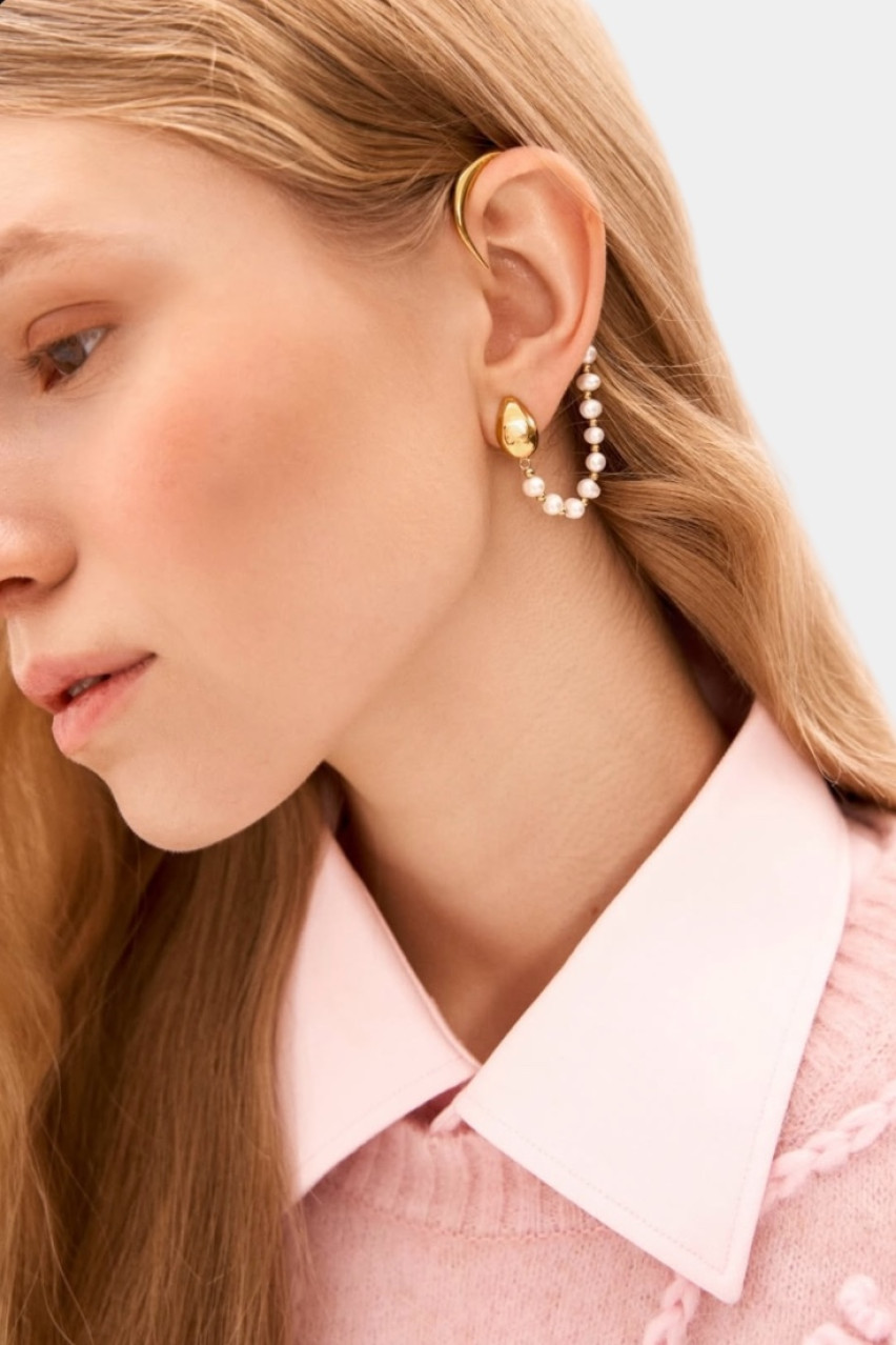 Позолочена кафа «Тіра» з перлами CF-003-SN GUNIA Project