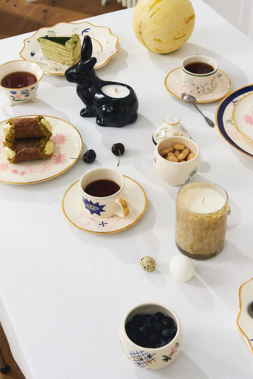 Чашка с блюдцем «Наив» TC-302-EA GUNIA Project (разноцветная)