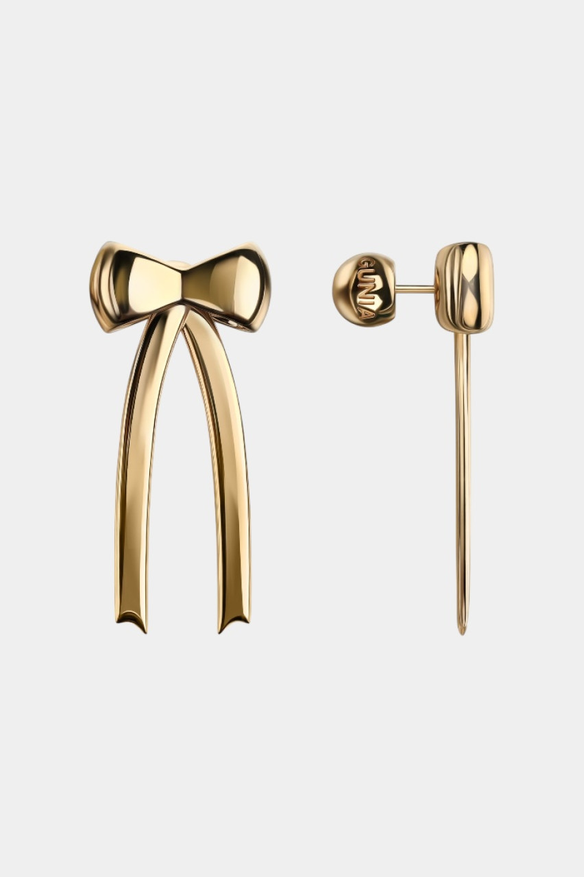 Позолочені сережки «Бант» EA-007-SN GUNIA Project
