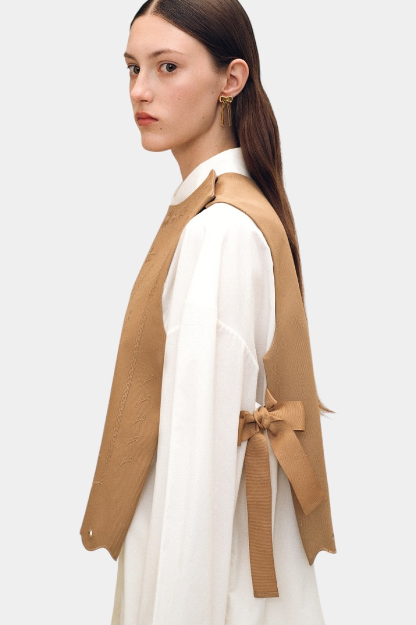 Позолочені сережки «Бант» EA-007-SN GUNIA Project