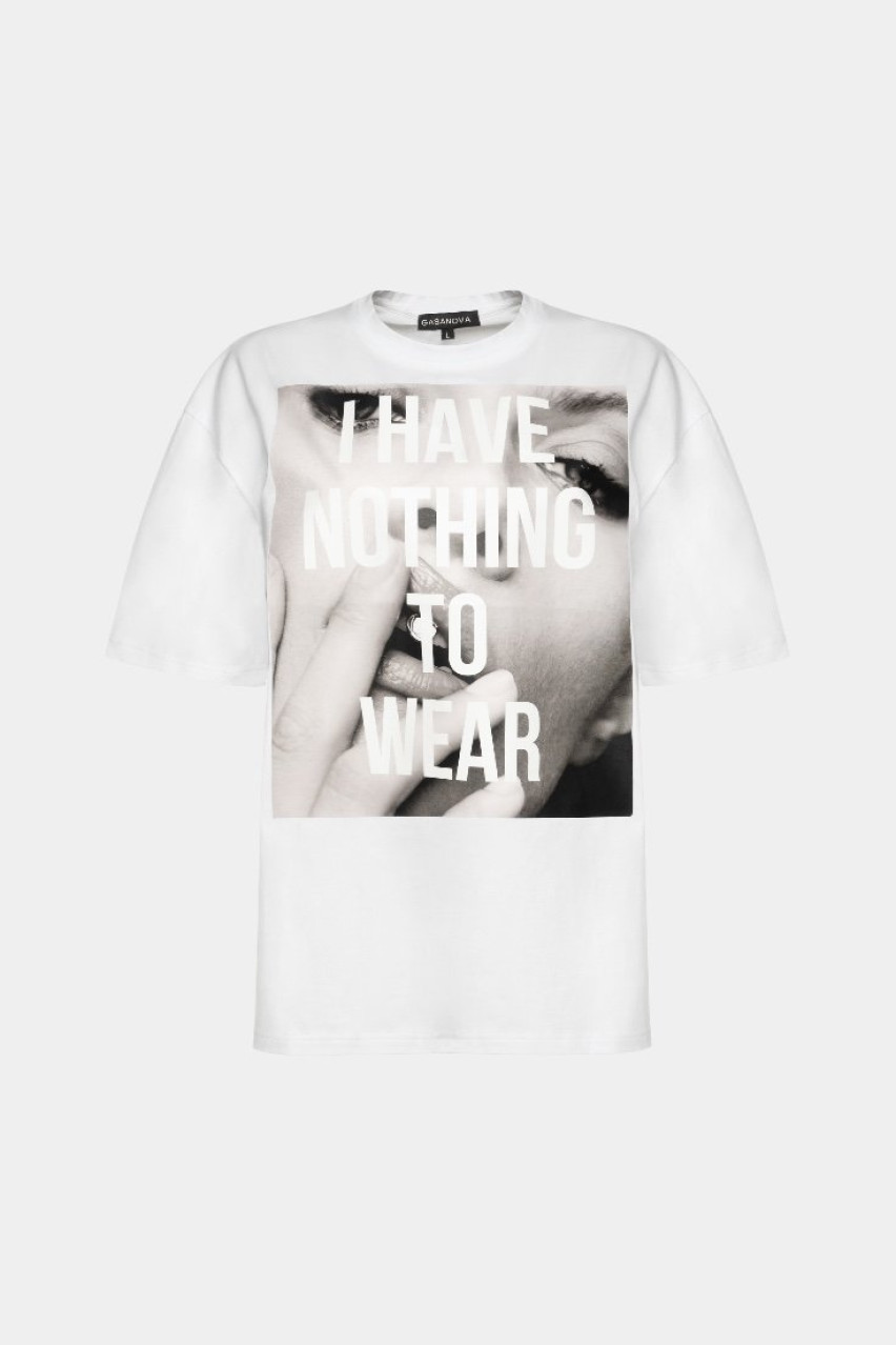 Белая футболка Nothing To Wear 09Tee-s03C GASANOVA