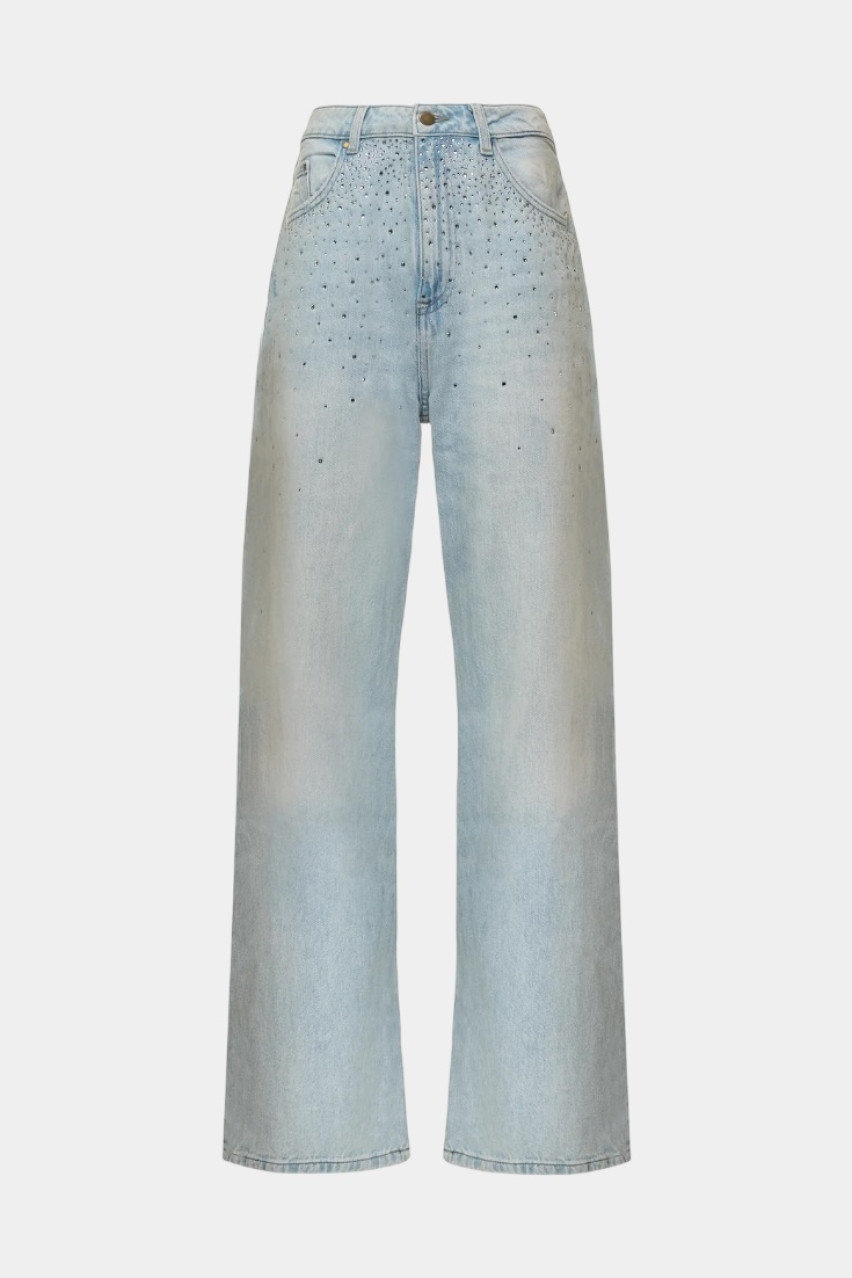 Блакитні джинси з розсипом стразів 03Jeans031J GASANOVA