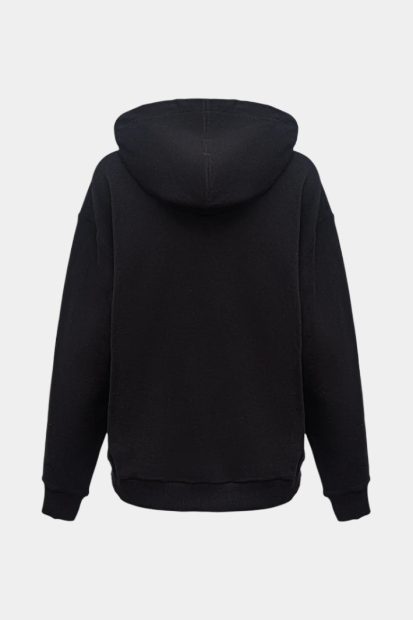 Чорне худі зі стразовим логотипом 03Hood004C GASANOVA