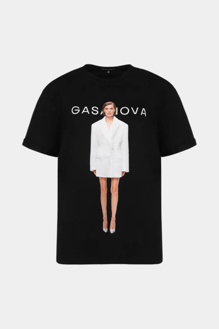 Черная футболка Silhouette 09Tee-s01C GASANOVA