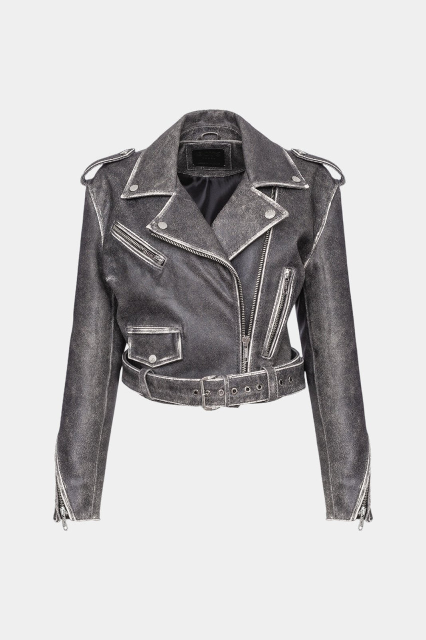 Черная куртка с потёртостями GOT'S.Label