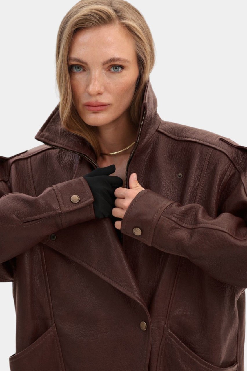 Шоколадная куртка Pretty Woman с поясом GOT'S.Label