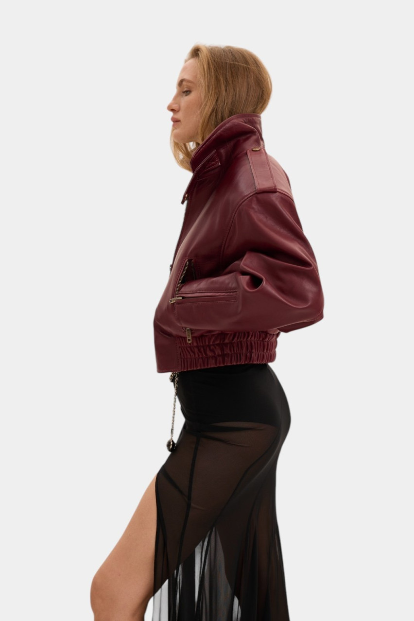 Бордовая оверсайз куртка Major GOT'S.Label