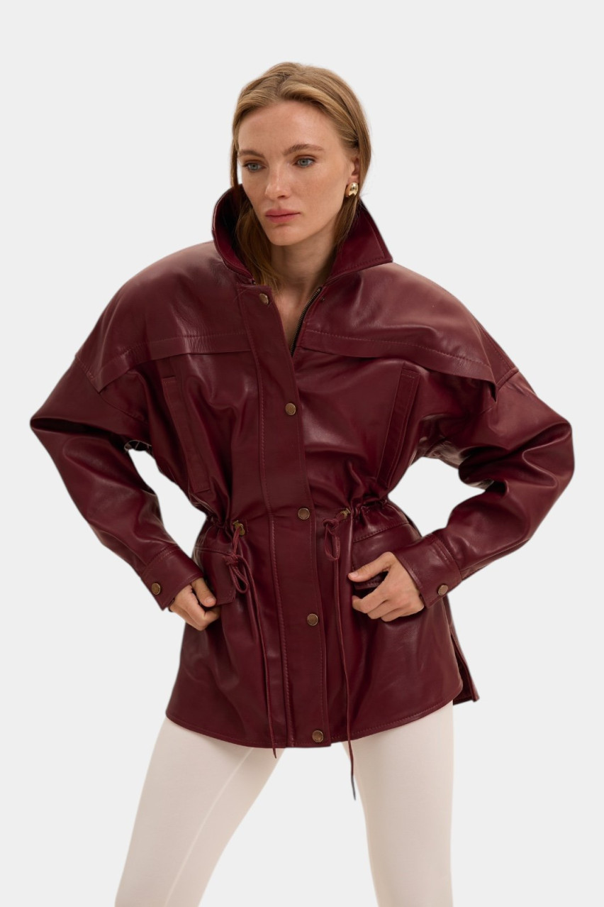 Бордовая куртка Brave на завязках GOT'S LABEL