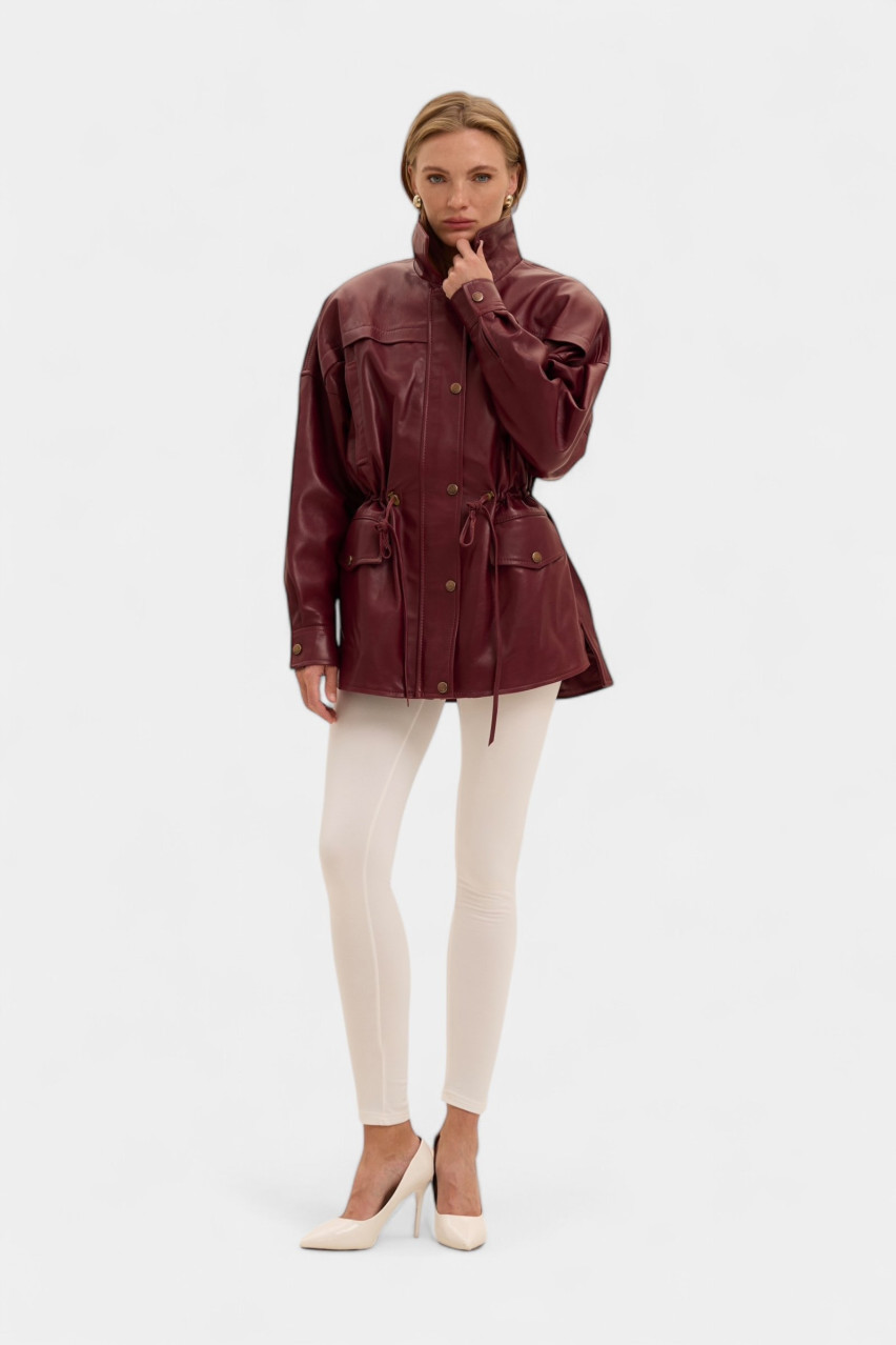 Бордовая куртка Brave на завязках GOT'S LABEL