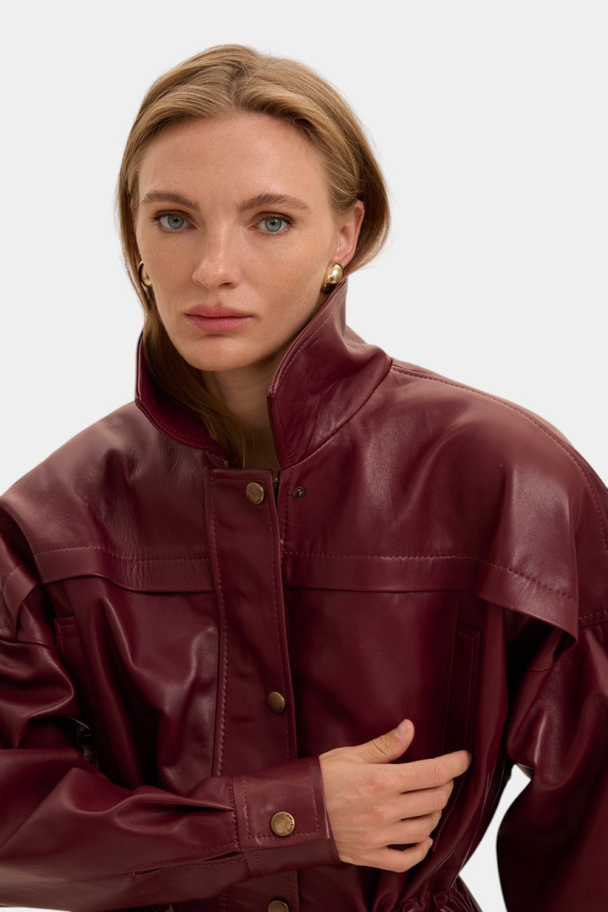 Бордовая куртка Brave на завязках GOT'S LABEL