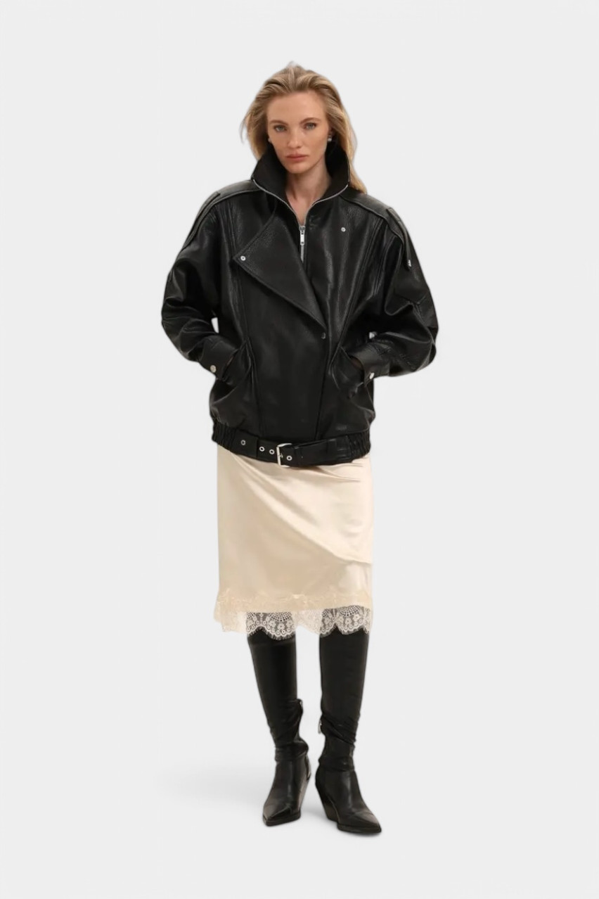 Чорна куртка Pretty Woman з поясом GOT'S LABEL