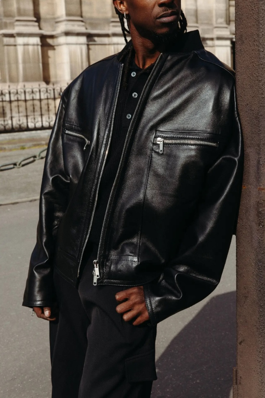 Чорний бомбер прямого крою GOT'S LABEL