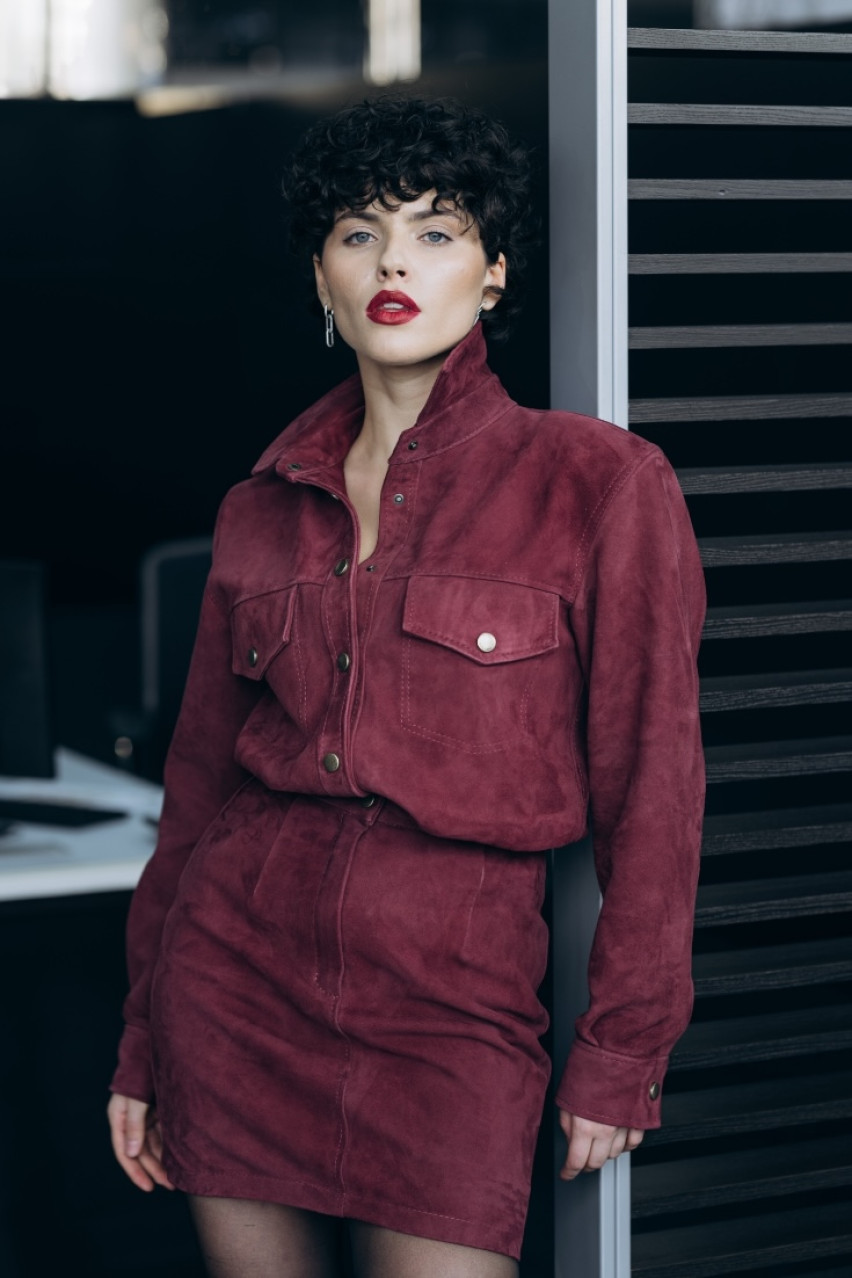 Бордовая юбка приталенного кроя GOT'S LABEL