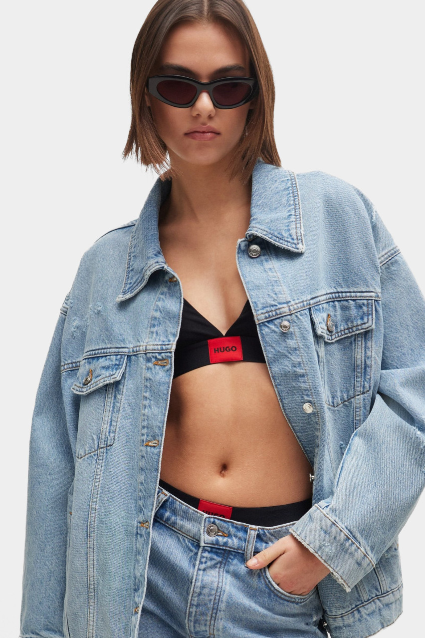 Блакитна джинсова куртка HUGO