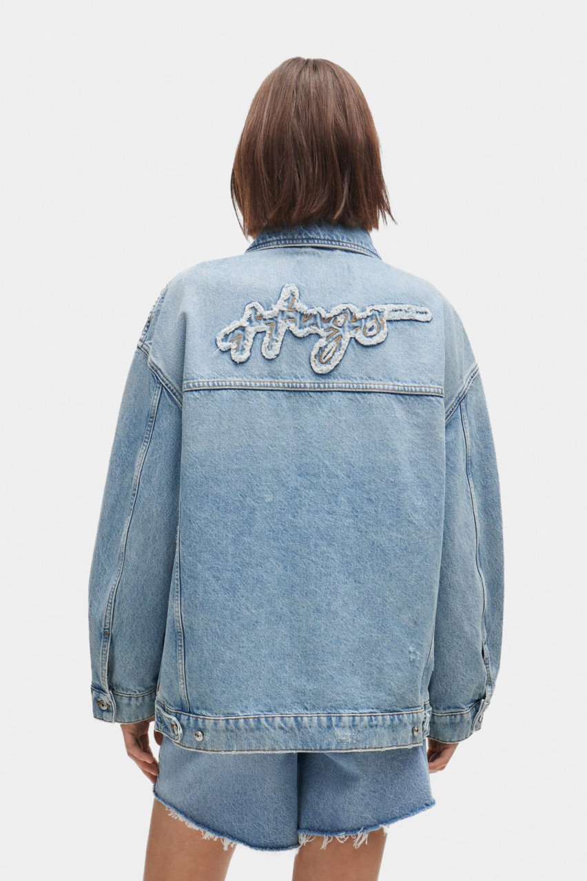 Блакитна джинсова куртка HUGO