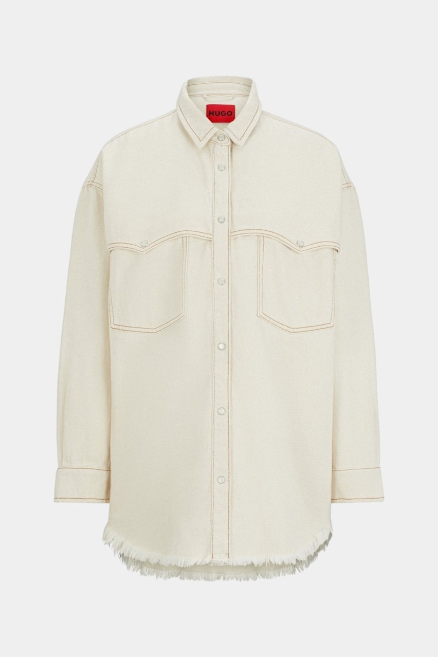 Бежева джинсова куртка Gesua 50513765 116 HUGO