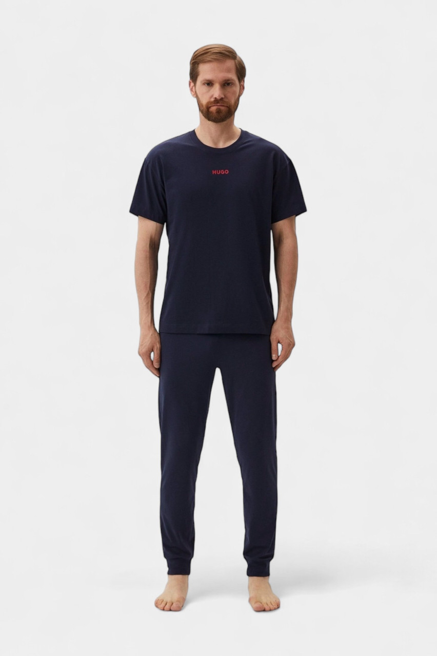 Темно-синя піжамна футболка Linked 50518646 405 HUGO