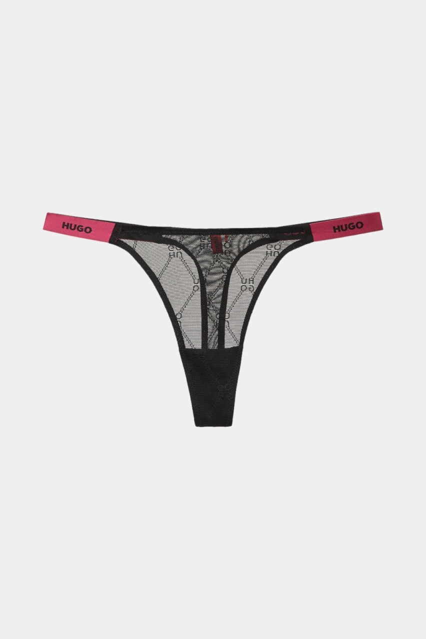 Чорні танга Sporty Lace 50520237 001 HUGO