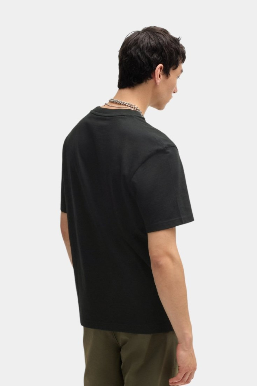 Черная хлопковая футболка Dicatiko с графикой, вдохновленной жанром Horror 50532325 001 HUGO