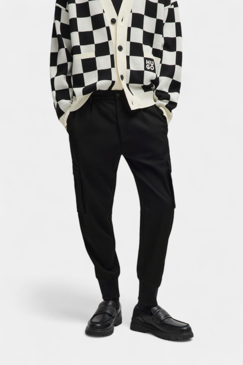 Чорні карго Glavin241 Slim Fit зі стрейч-габардину 50505856 001 HUGO